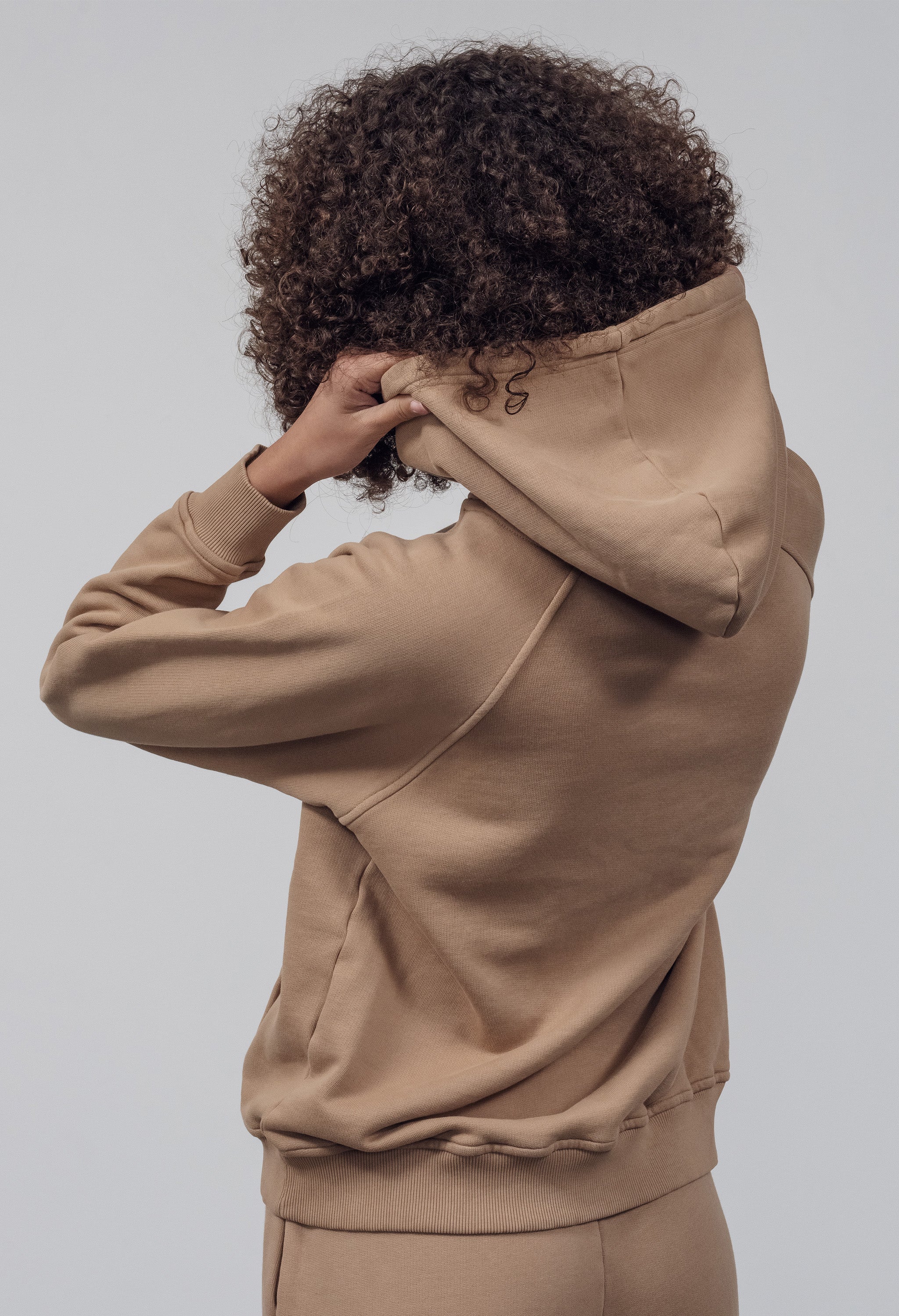 Organic Cotton Hoodie in Camel